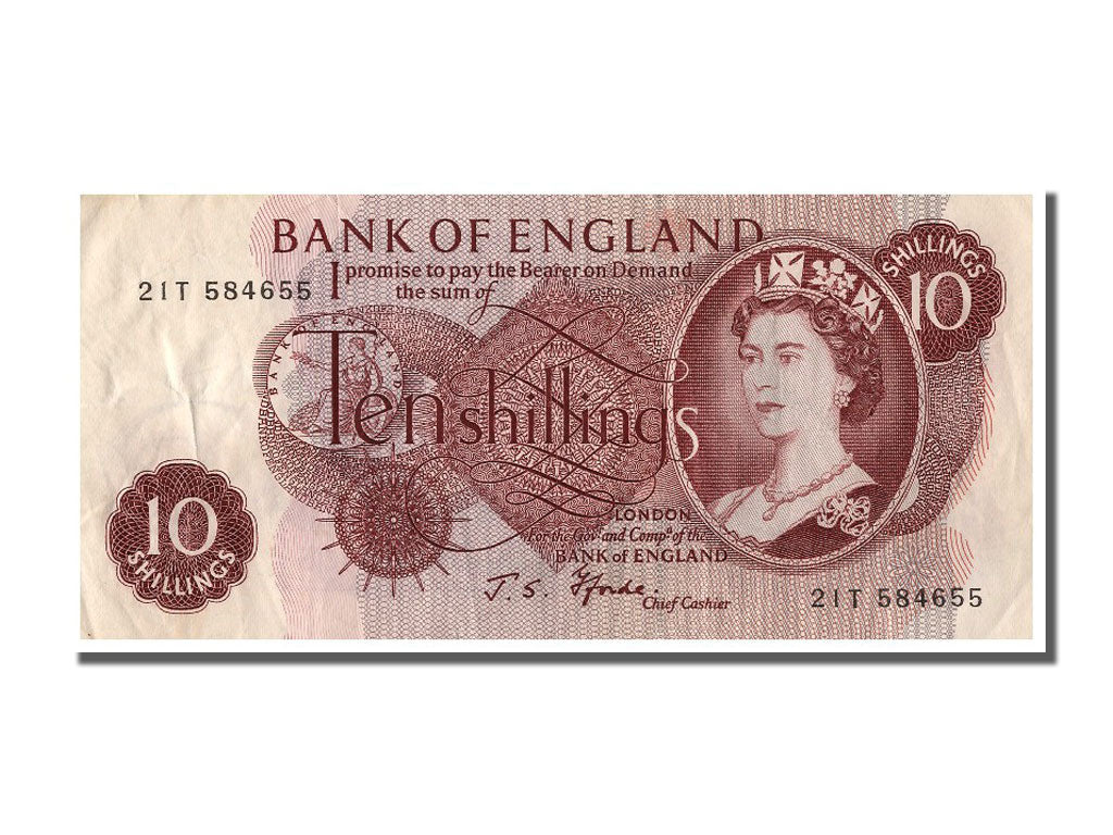 Billete, 10 Shillings, Gran Bretaña, MBC+