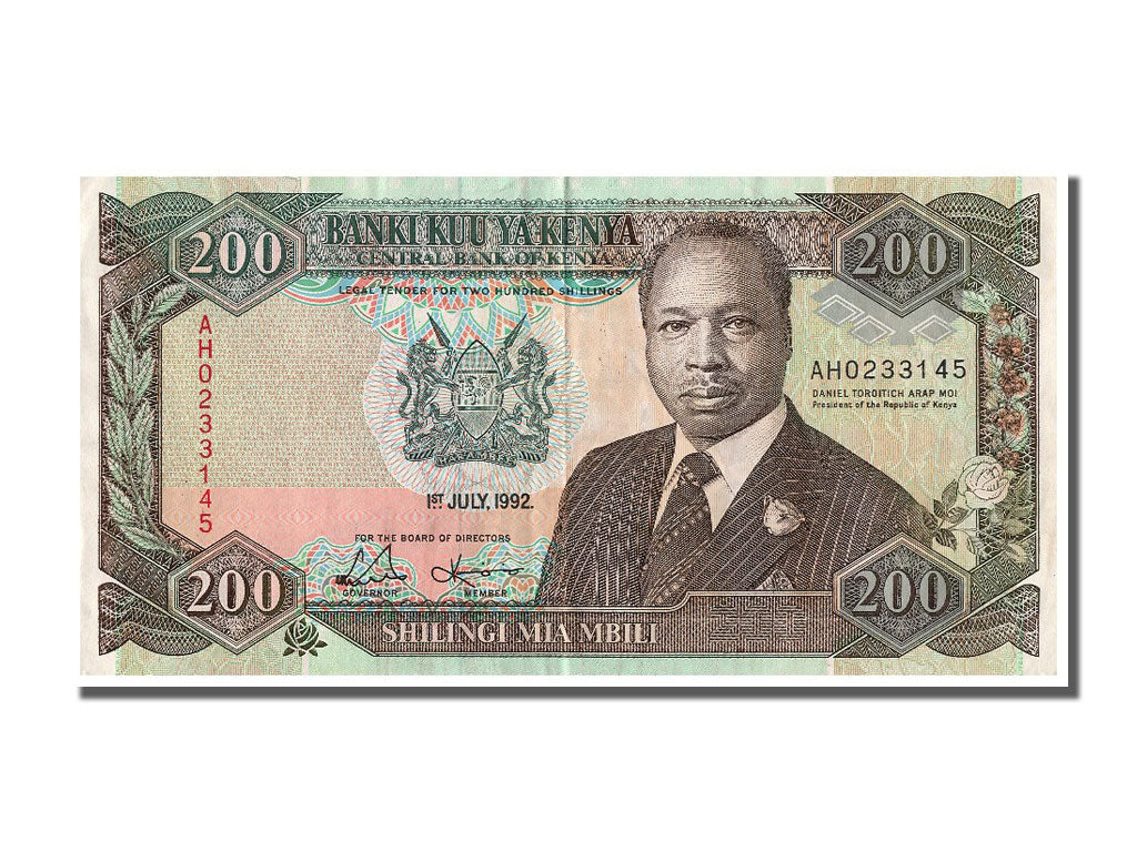 Kenya, 200 Shillings, 1992, KM #29d, 1992-07-01, EF(40-45), AH0233145