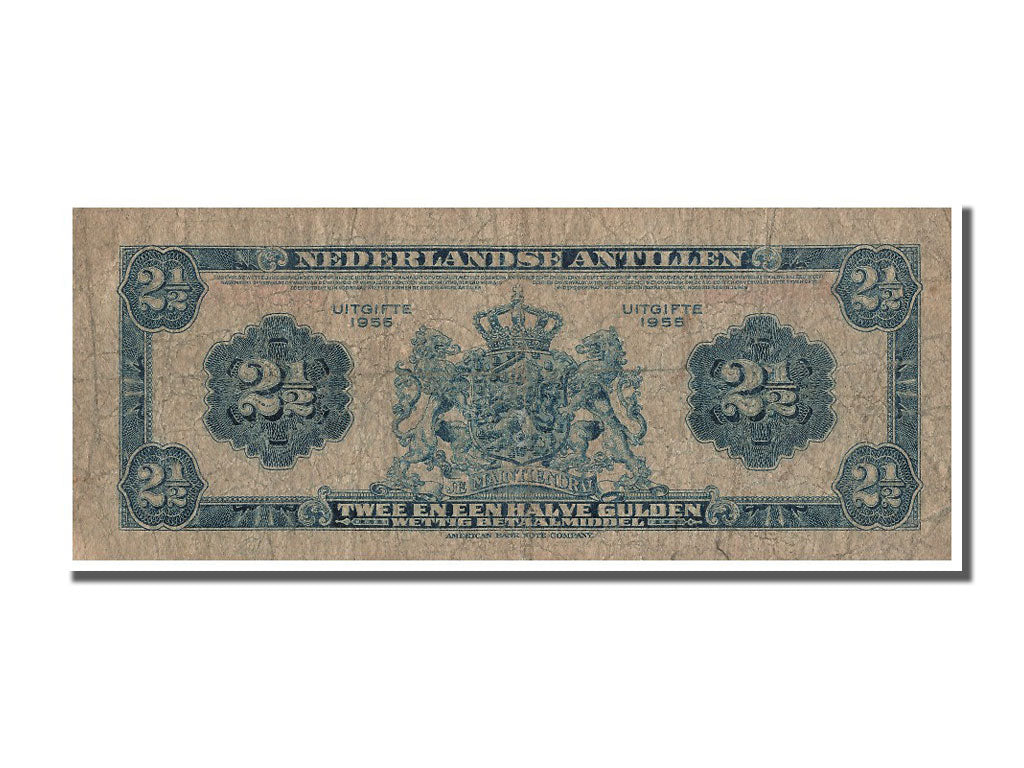 Netherlands Antilles, 2 1/2 Gulden, 1955, KM #A1a, VG(8-10), A164234