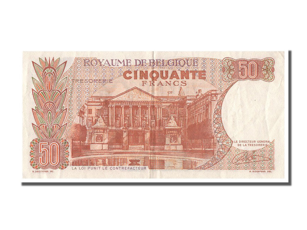 Belgium, 50 Francs, 1966, KM #139, 1966-05-16, AU(55-58), 370860315