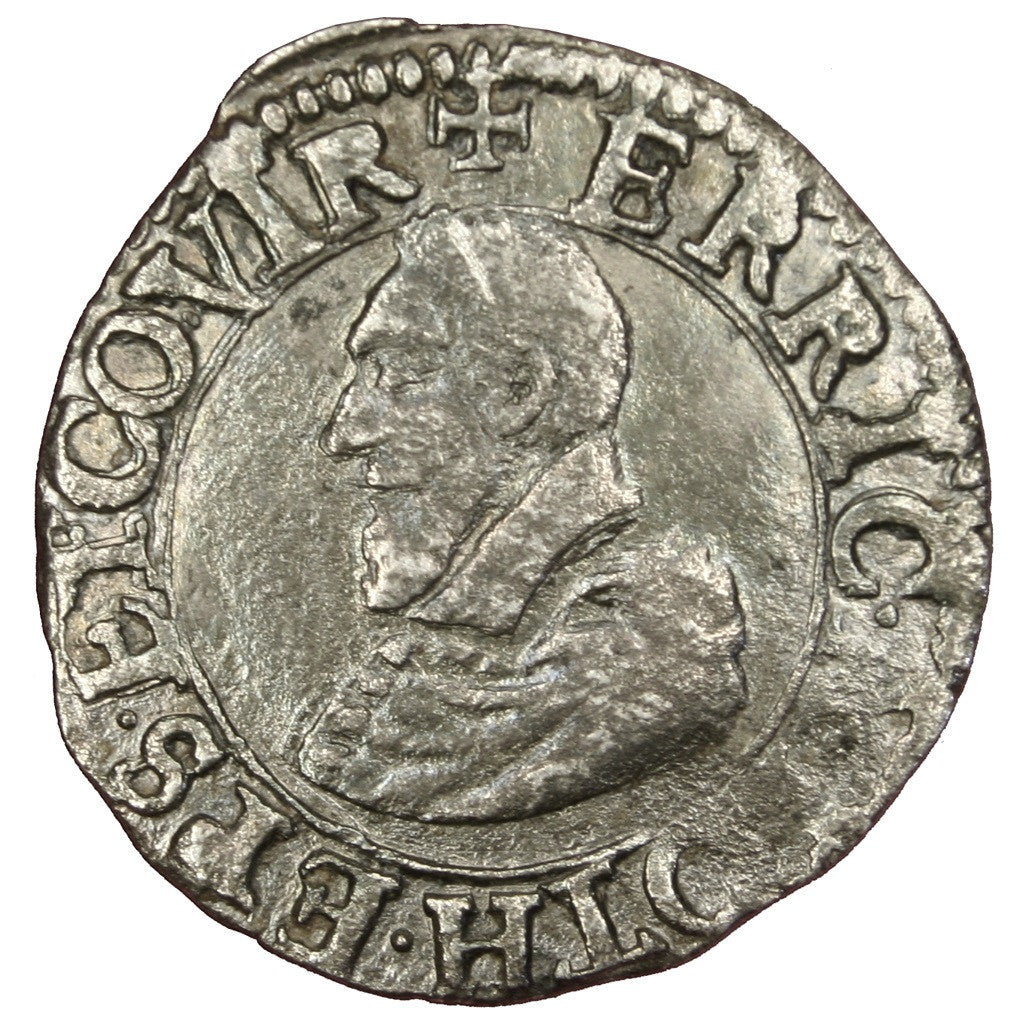 Coin, FRENCH STATES, VERDUN, Eric, 1/8 Teston, 1608, AU(50-53), Billon