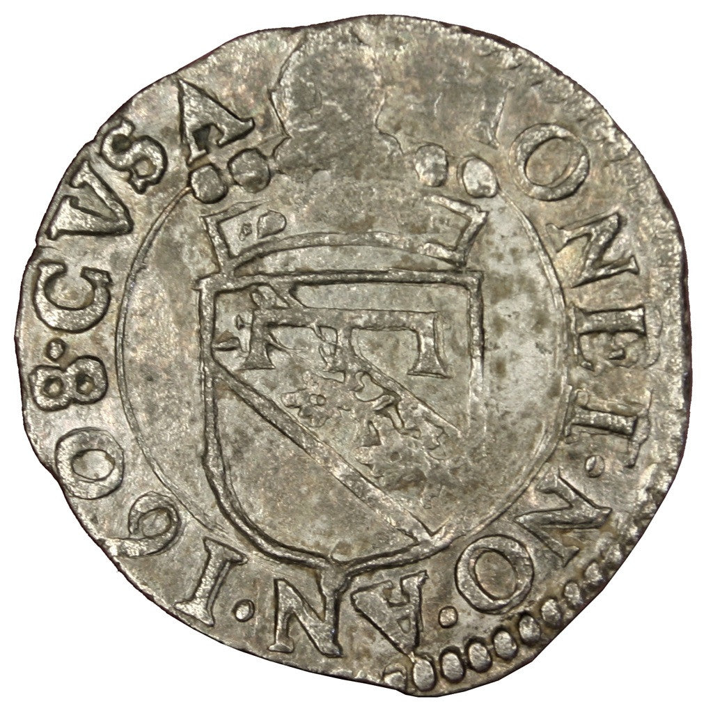 Coin, FRENCH STATES, VERDUN, Eric, 1/8 Teston, 1608, AU(50-53), Billon