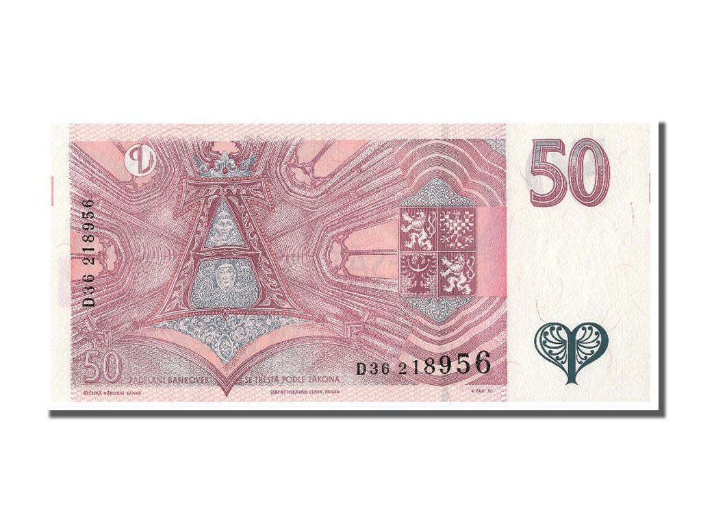 Czech Republic, 50 Korun, 1997, KM #17, UNC(65-70), D36 218956