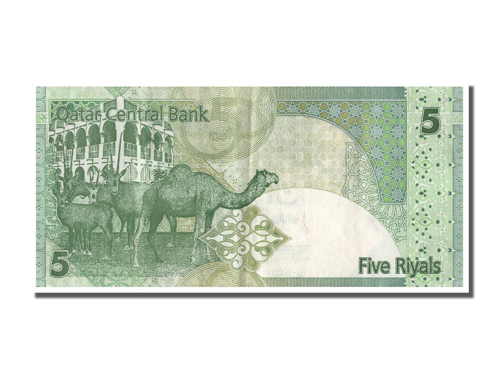 Qatar, 5 Riyals, KM #21, AU(55-58)