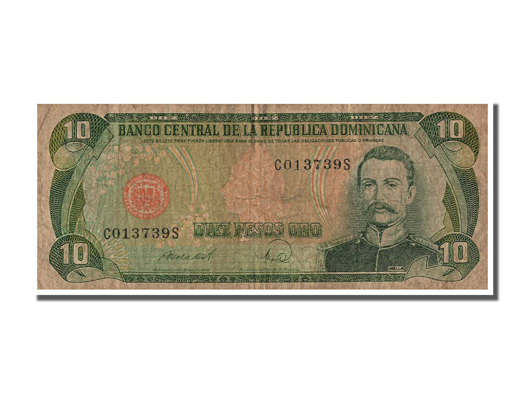 Banknote, Dominican Republic, 10 Pesos Oro, 1988, VF(20-25)