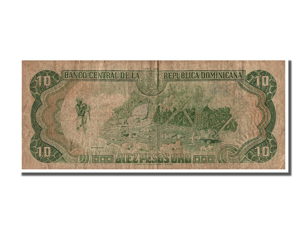 Banknote, Dominican Republic, 10 Pesos Oro, 1988, VF(20-25)