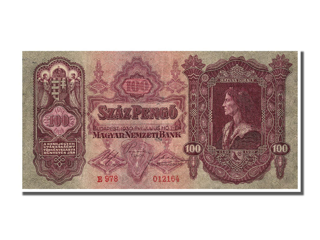 Banconote, Ungheria, 100 Pengö, 1930, 1930-07-01, BB