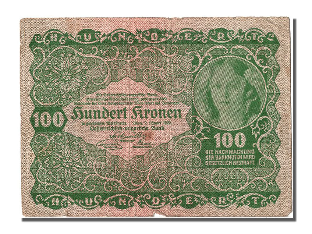 Austria, 100 Kronen, 1922, KM #77, 1922-01-02, VF(20-25), 1019 565657