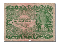 Austria, 100 Kronen, 1922, KM #77, 1922-01-02, VF(20-25), 1019 565657