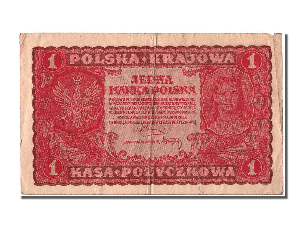 Poland, 1 Marka, 1919, KM #23, VF(30-35), HR 164391