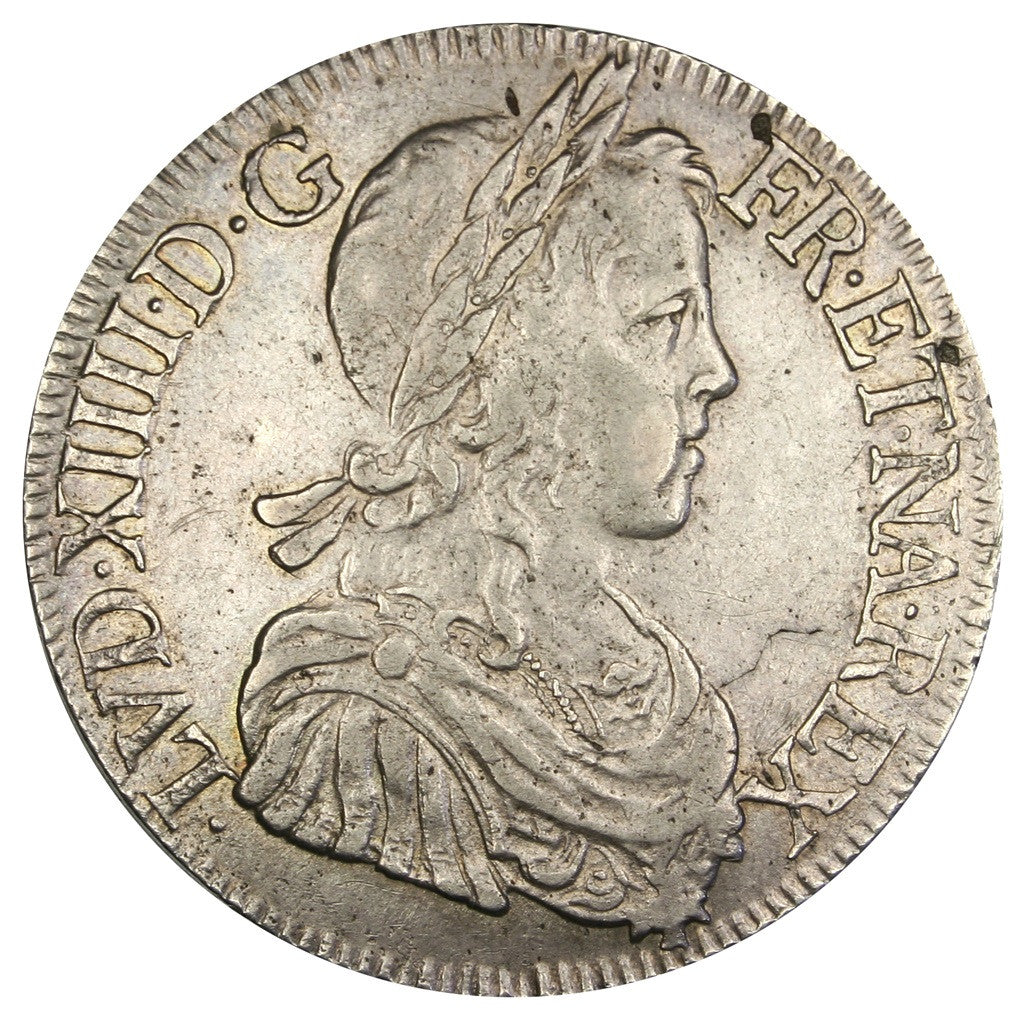 Coin, France, Louis XIV, Écu à la mèche longue, Ecu, 1648, Paris, AU(50-53)