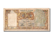 Algeria, 1000 Francs, 1954, KM #107b, 1954-12-13, VF(20-25), U.1502 863