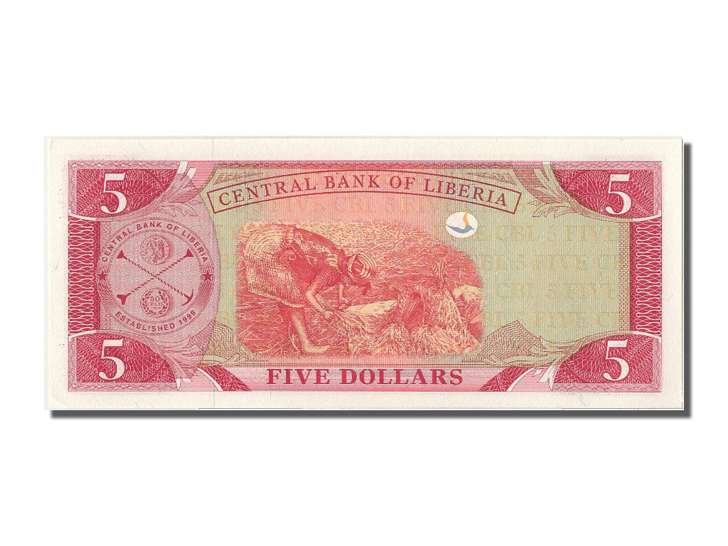 Banknote, Liberia, 5 Dollars, 2009, UNC(65-70)