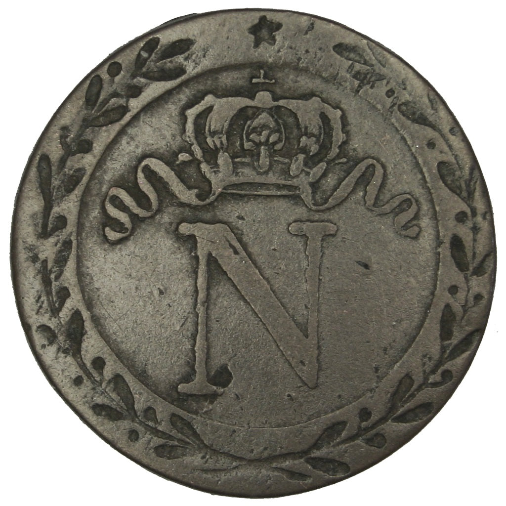 FRANCE, Napoléon I, 10 Centimes, 1808, Paris, KM #676.1, VF(20-25), Billon, G...