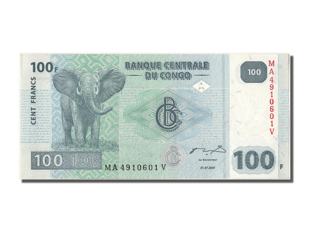 Banconote, Repubblica Democratica del Congo, 100 Francs, 2007, 2007-07-31, FDS