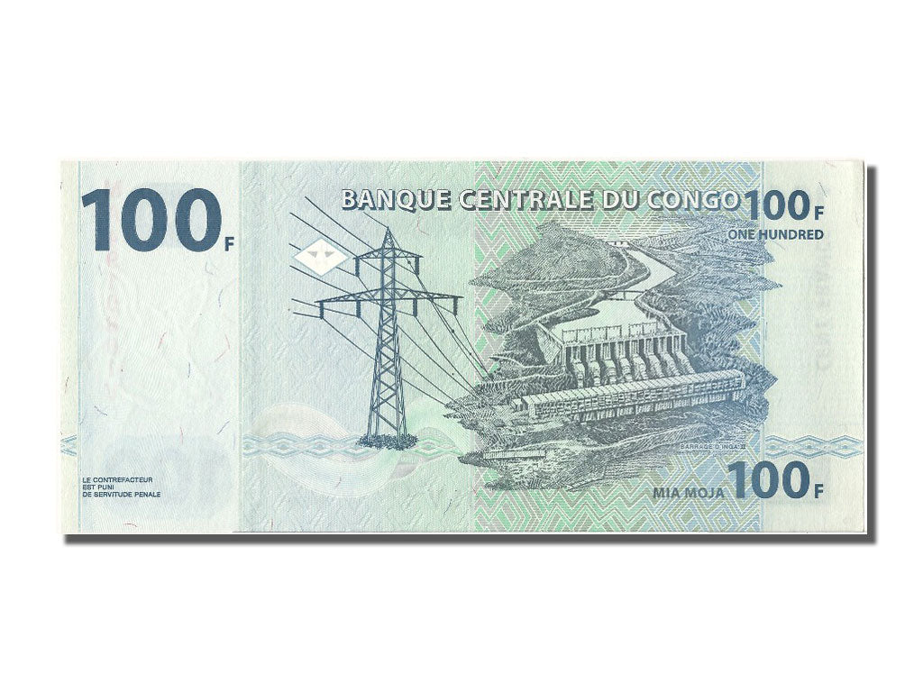 Banconote, Repubblica Democratica del Congo, 100 Francs, 2007, 2007-07-31, FDS