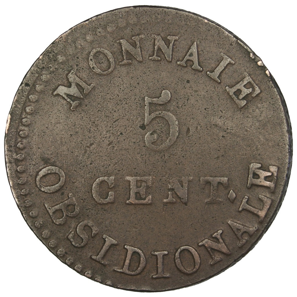 Premier Empire, Siège d'Anvers, 5 Centimes Napoléon Ier