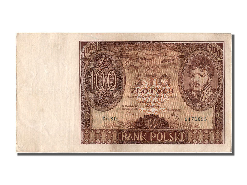 Banknote, Poland, 100 Zlotych, 1934, 1934-11-09, AU(50-53)