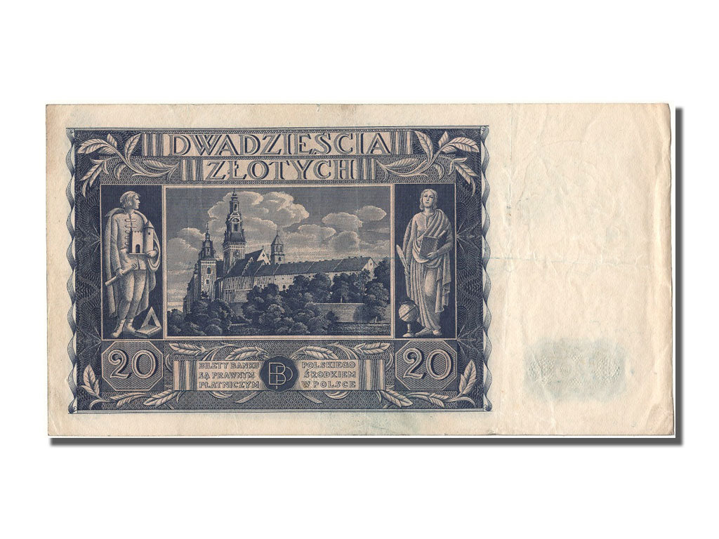 Poland, 20 Zlotych, 1936, KM #77, 1936-11-11, AU(50-53), BP5439602