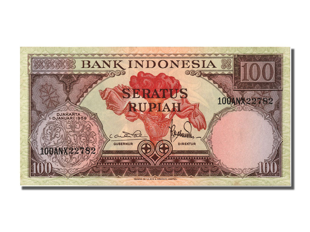 Indonesia, 100 Rupiah, 1959, KM #69, 1959-01-01, UNC(63), 100ANX22782