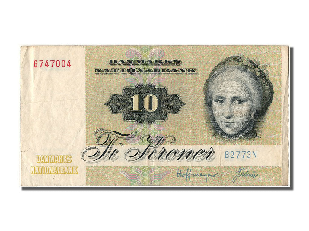Denmark, 10 Kroner, 1972, KM #48g, EF(40-45), B2773N