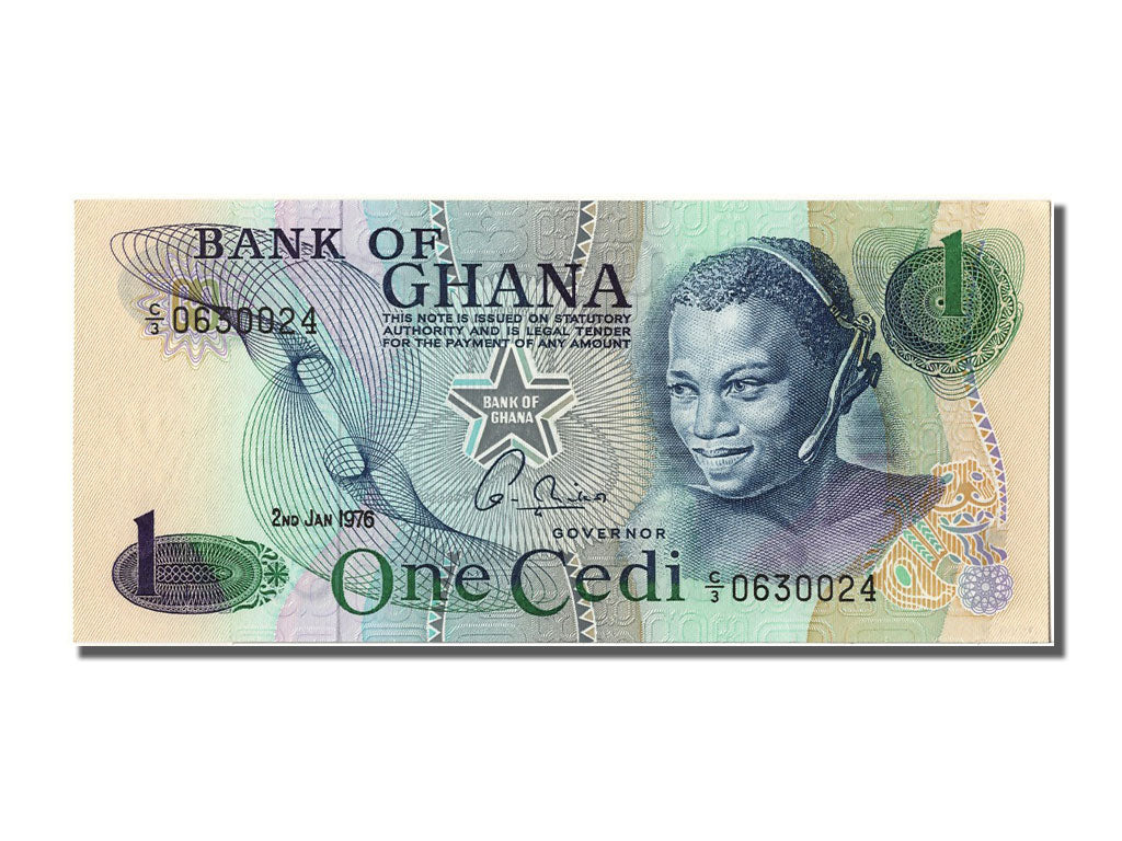 Banknote, Ghana, 1 Cedi, 1976, 1976-01-02, UNC(65-70)