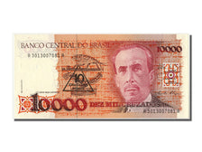 Biljet, Brazilië, 10 Cruzados Novos on 10,000 Cruzados, NIEUW