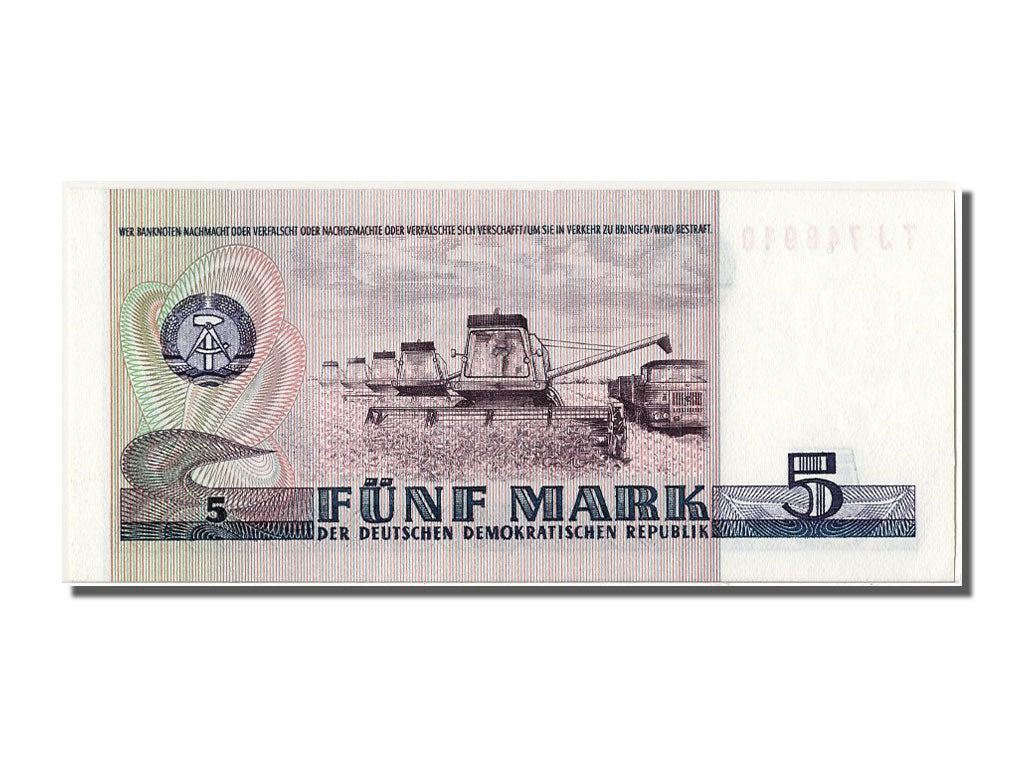 Billete, 5 Mark, 1975, República Democrática Alemana, UNC