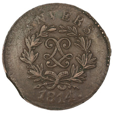 Première Restauration, Siège d'Anvers, 5 Centimes Louis XVIII