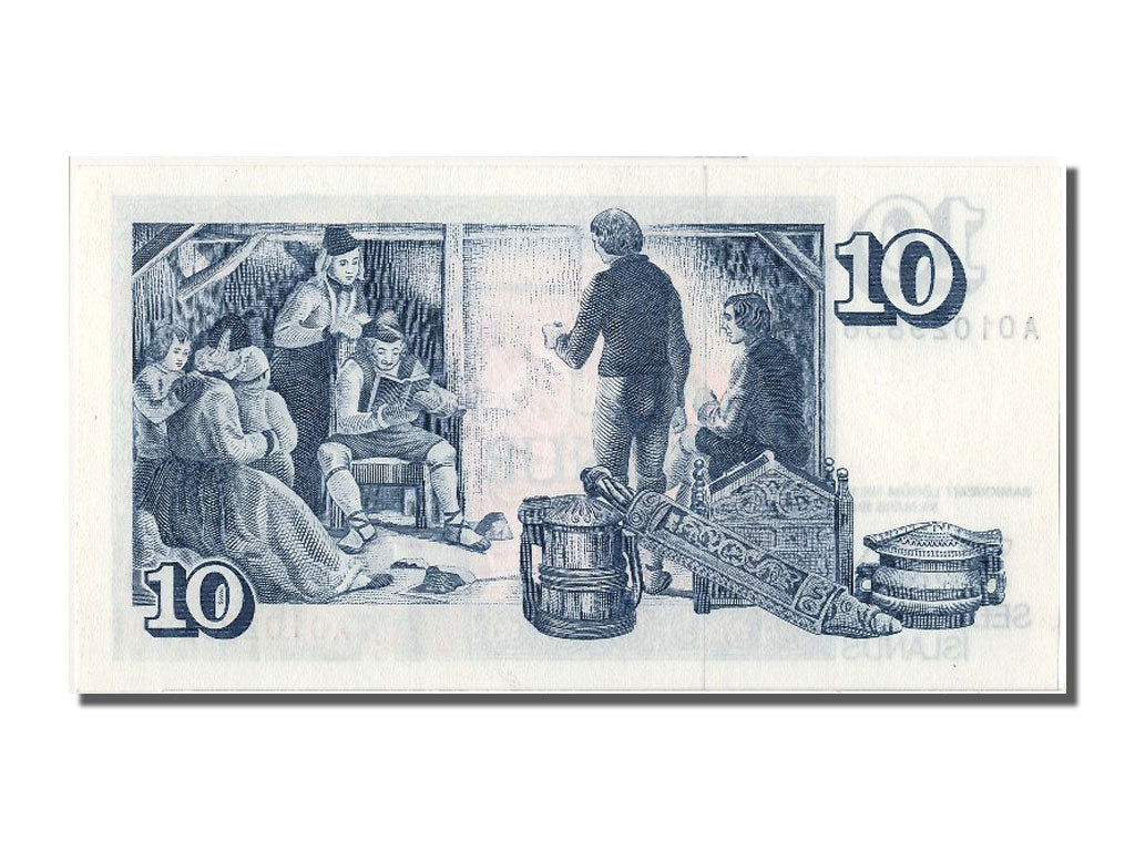 Iceland, 10 Krónur, 1961, KM #48a, 1961-03-29, UNC(65-70), A01029856