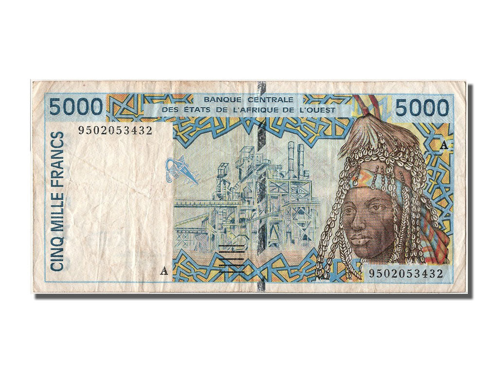 West African States, 5000 Francs, KM #113Ac, EF(40-45), A 9502053432