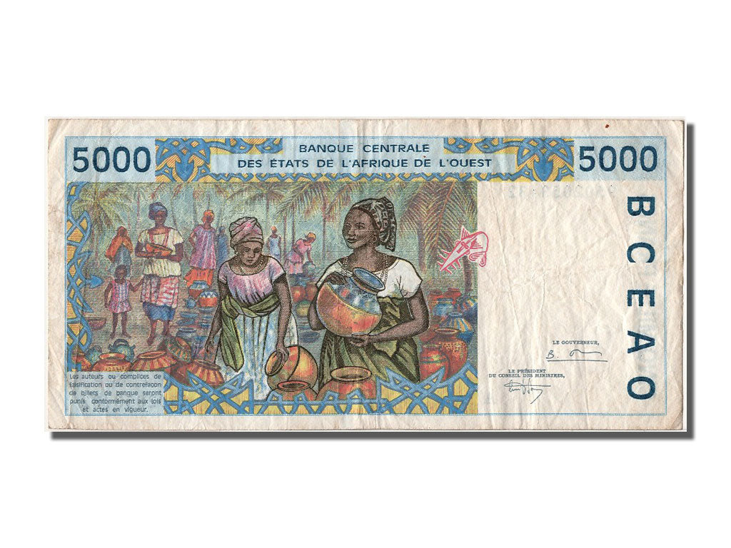 West African States, 5000 Francs, KM #113Ac, EF(40-45), A 9502053432