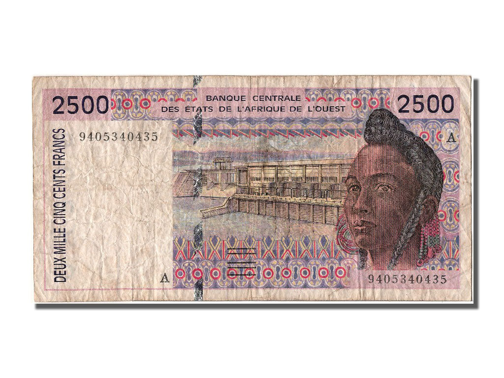 Western Africa, 2500 Francs, 1994, VF(20-25), A 9405340435