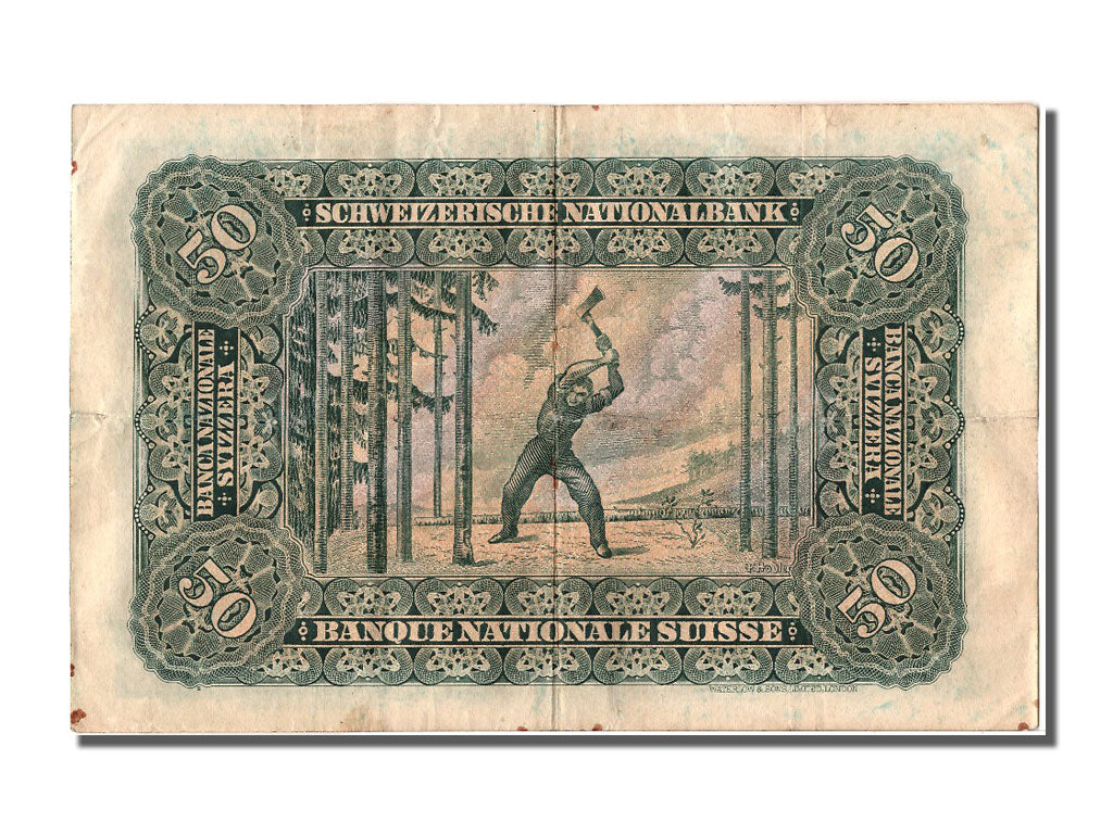 Switzerland, 50 Franken, 1929, KM #34d, 1929-09-25, VF(30-35), 7B070092