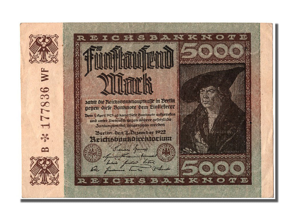 Banknote, Germany, 5000 Mark, 1922, 1922-12-02, UNC(60-62)