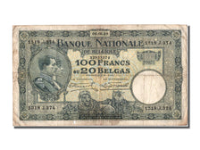 Belgio, 100 Francs-20 Belgas, 1929, 1929-06-06, MB