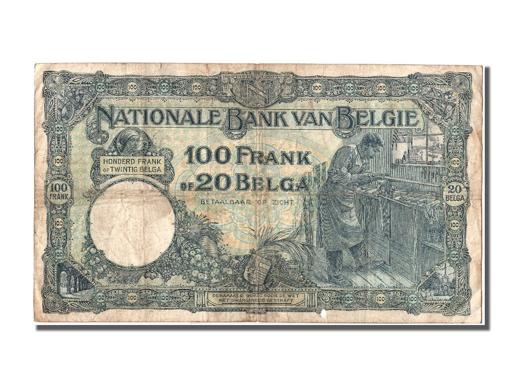 Belgio, 100 Francs-20 Belgas, 1929, 1929-06-06, MB