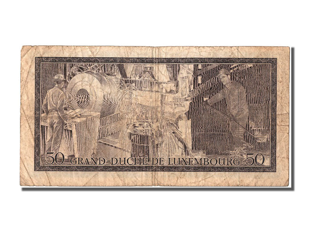 Luxembourg, 50 Francs, 1972, KM #55b, 1972-08-25, VF(20-25), A050307
