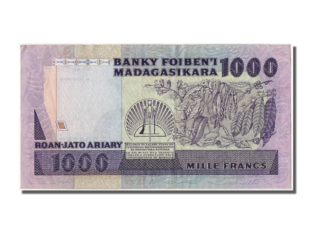 Madagascar, 1000 Francs = 200 Ariary, KM #68b, EF(40-45), A/35 306287