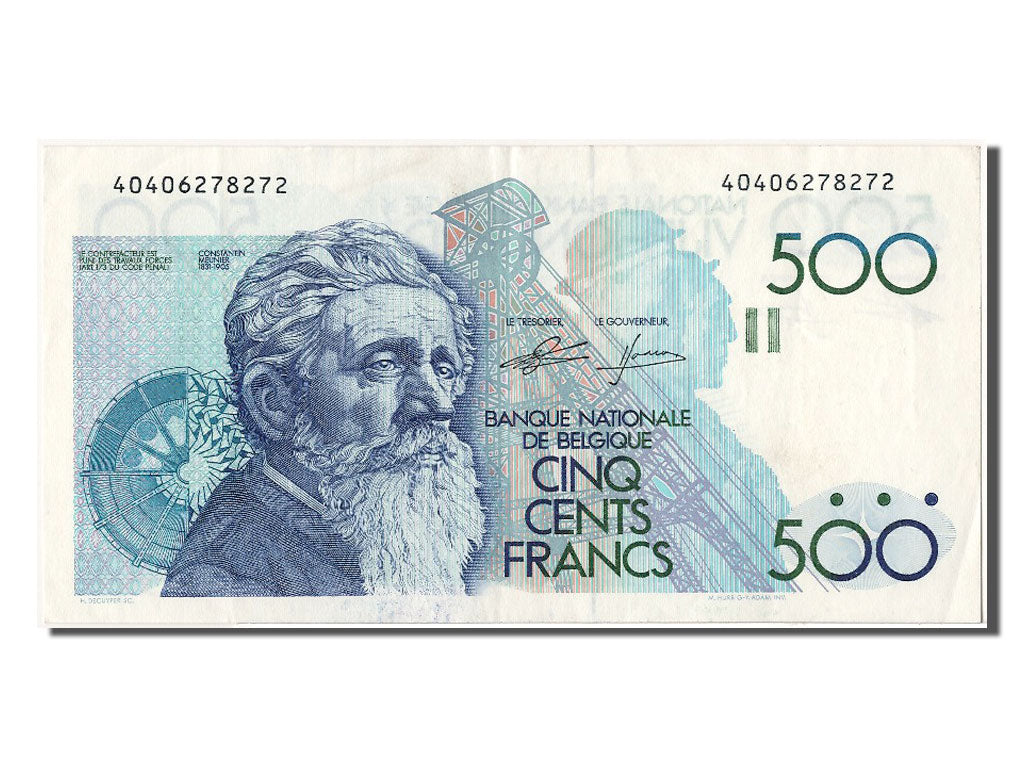 Belgium, 500 Francs, KM #143a, AU(55-58), 40406278272
