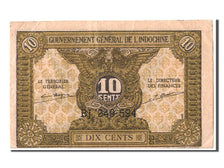 French Indo-China, 10 Cents, KM #89a, AU(50-53), BJ 249594