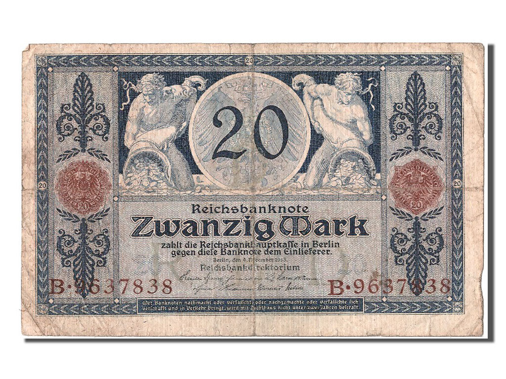 Germany, 20 Mark, 1915, KM #63, 1915-11-04, VF(30-35), B.9637838