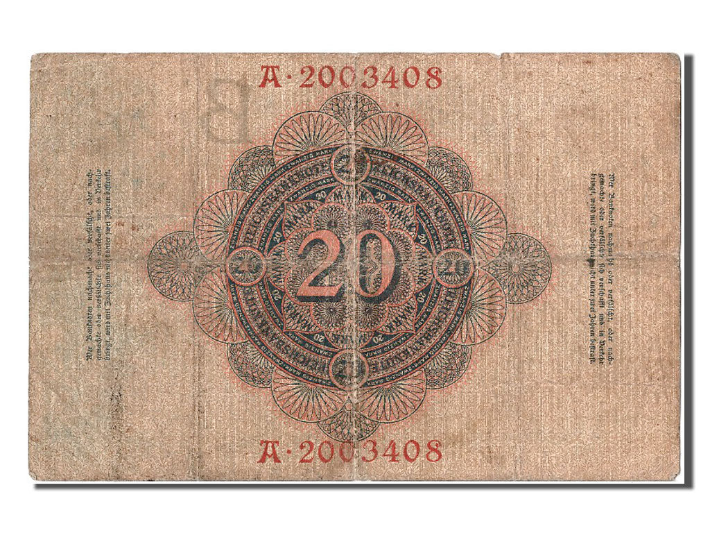 Billete, 20 Mark, 1906, Alemania, 1906-03-10, BC+
