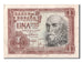 Spain, 1 Peseta, 1953, KM #144a, 1953-07-22, AU(50-53), G9095553
