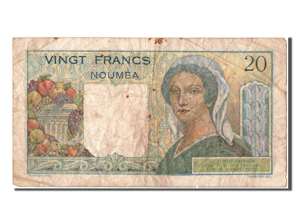 New Caledonia, 20 Francs, VF(30-35), R.181 729