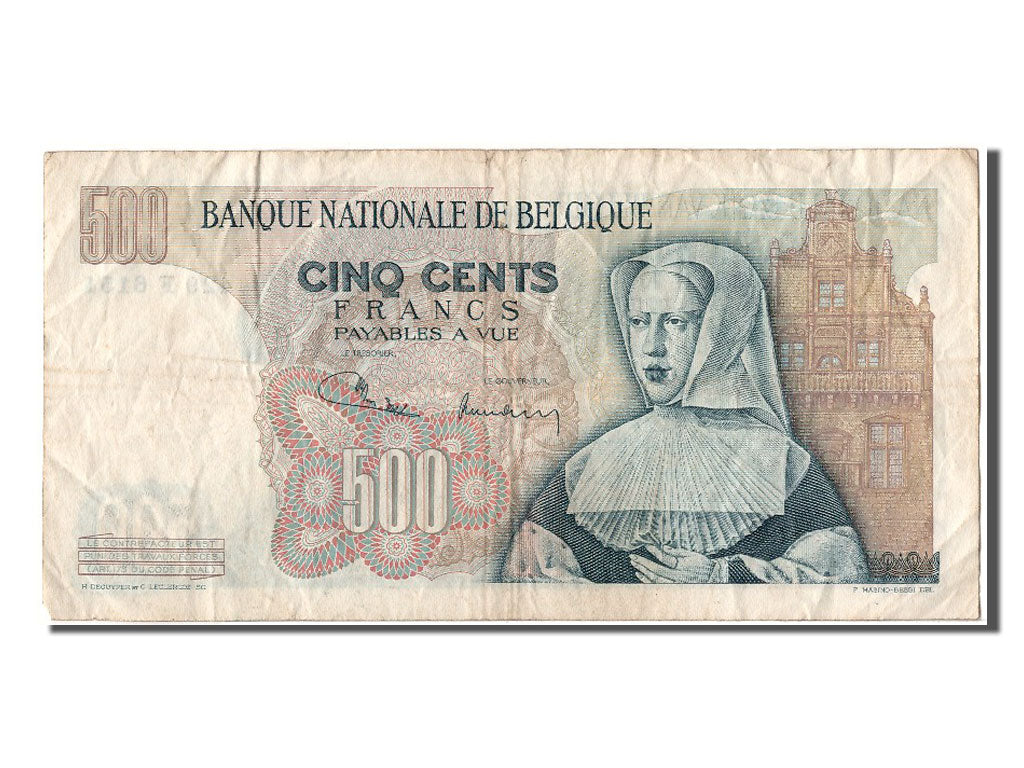 Banknote, Belgium, 500 Francs, 1971, 1971-04-28, EF(40-45)