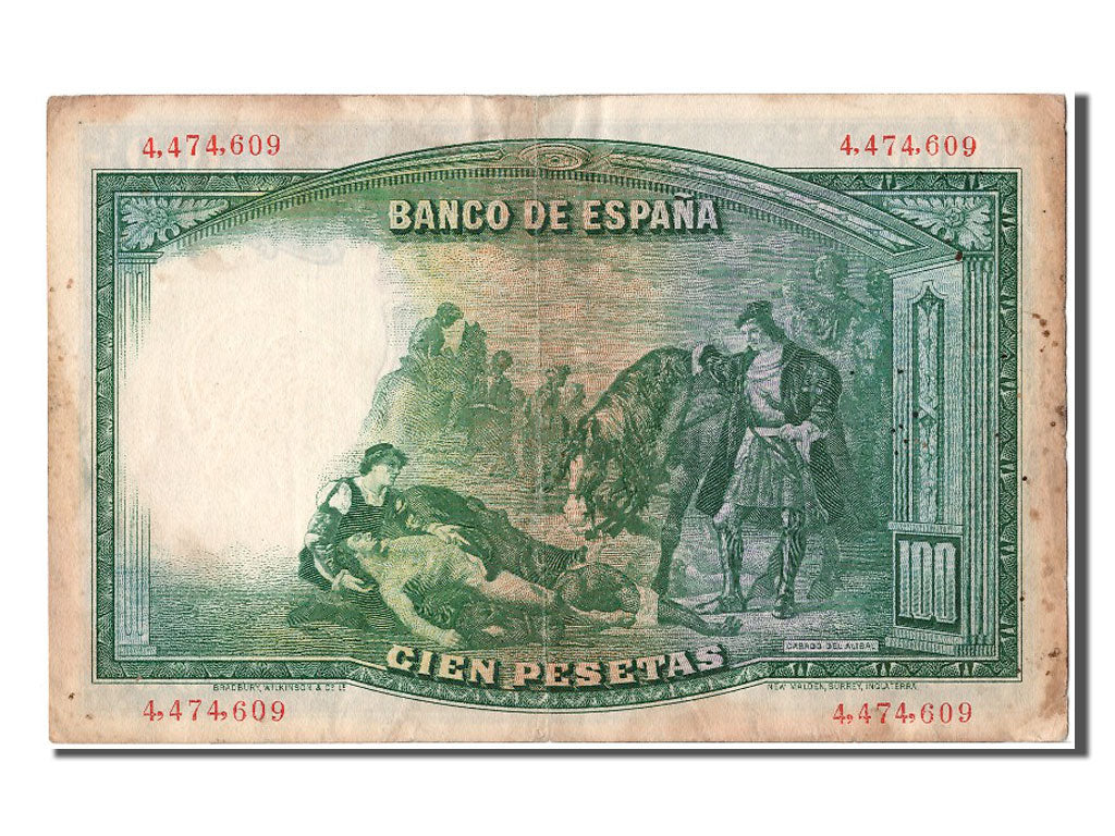 Spain, 100 Pesetas, 1931, KM #83, 1931-04-25, VF(30-35), 4474609