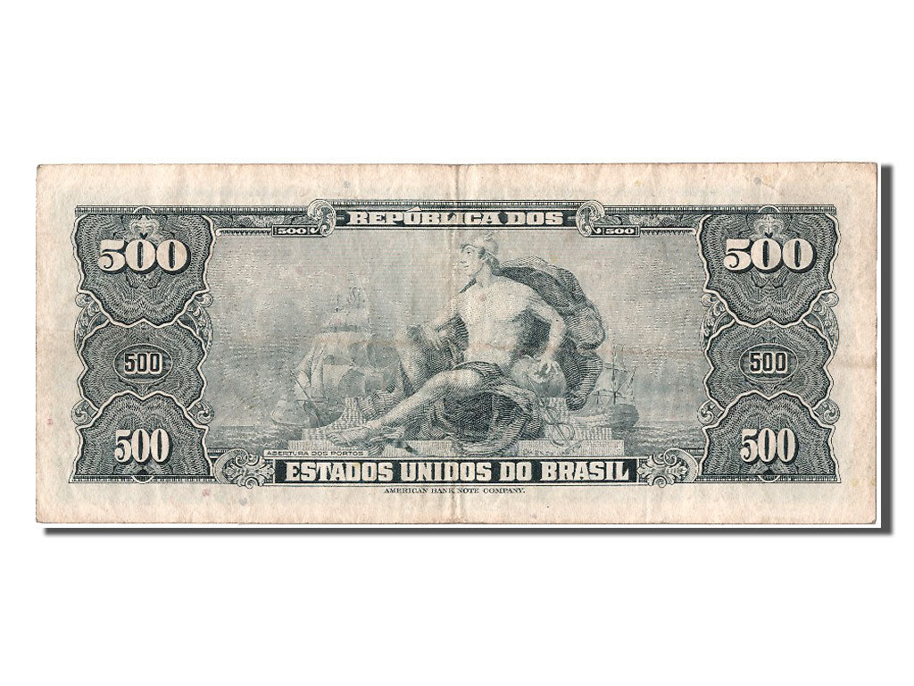 Brazil, 50 Centavos on 500 Cruzeiros, KM #186a, EF(40-45), 1A 1496A 006654