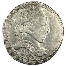 Francia, Demi Franc, 1588, Bordeaux, MB+, Argento, Sombart:4716