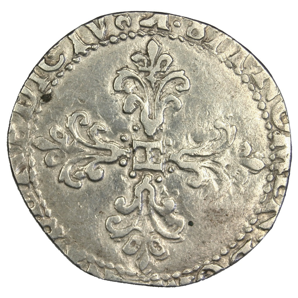 Francia, Demi Franc, 1588, Bordeaux, MB+, Argento, Sombart:4716